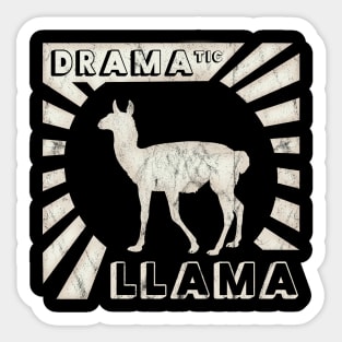 Old School 90s Artwork | Retro Dramatic Llama Silhouette Sticker